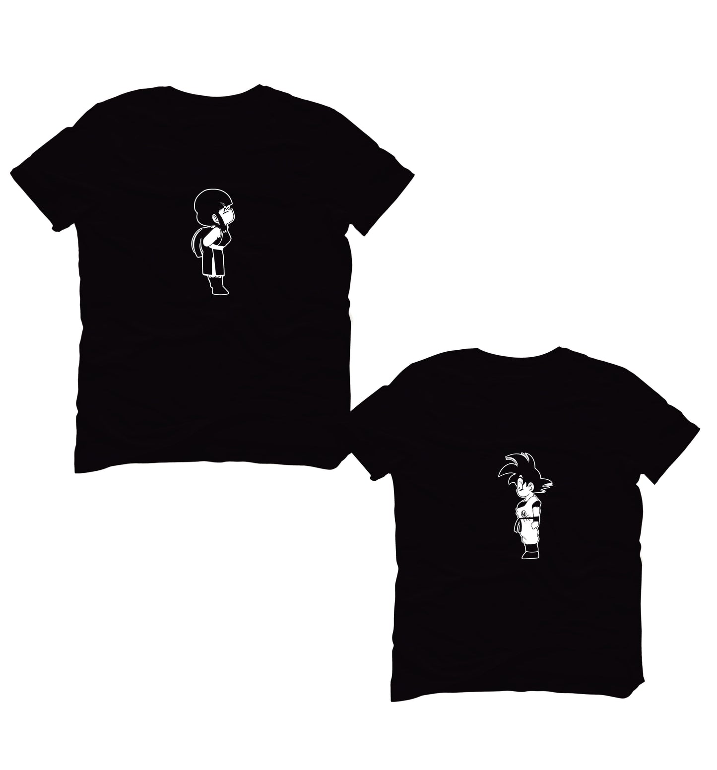 PLAYERAS DUO DRAGON BALL MILK Y GOKU