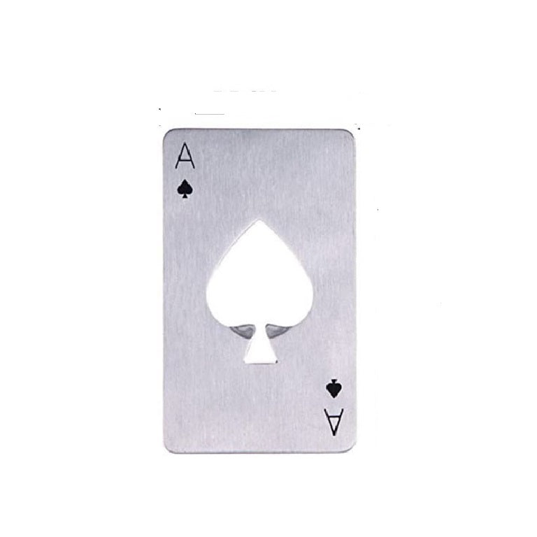 DESTAPADOR CARTA NAIPE POKAR ACERO INOX