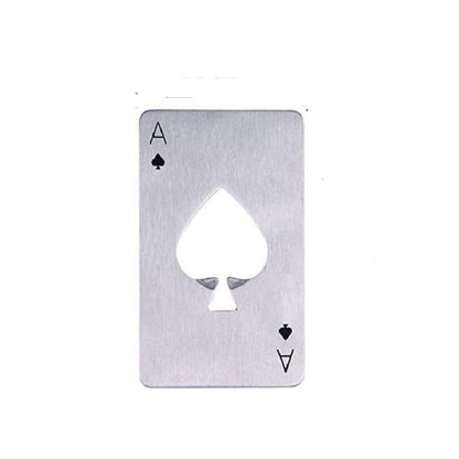 DESTAPADOR CARTA NAIPE POKAR ACERO INOX